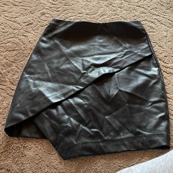 Dynamite asymmetrical leather mini skirt - Picture 1 of 2